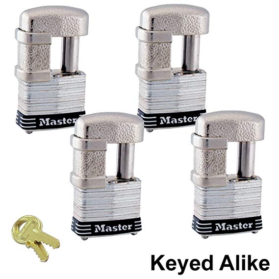 Master Lock - (4) Keyed Alike Trailer & Multi Purpose Padlocks, 37KA-4