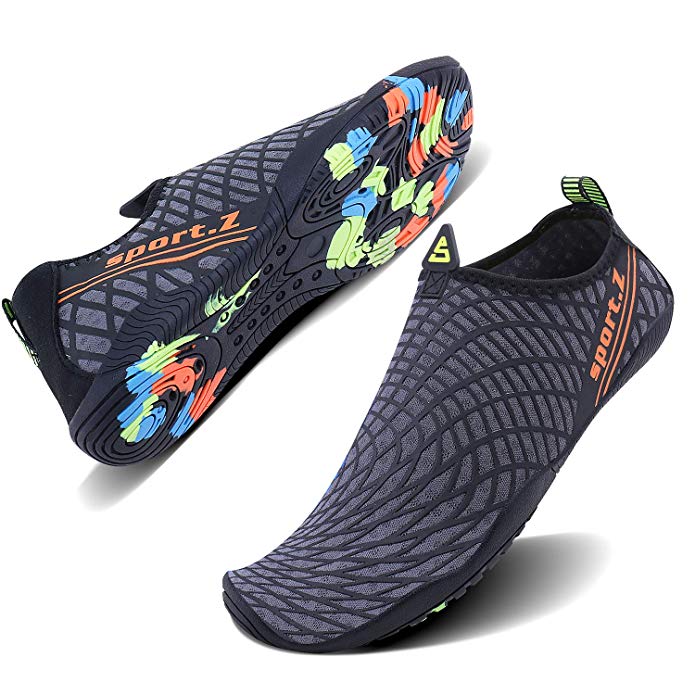 WXDZ Men Women Water Sports Shoes Quick Dry Barefoot Aqua Socks Swim Shoes for Pool Beach Walking Running
