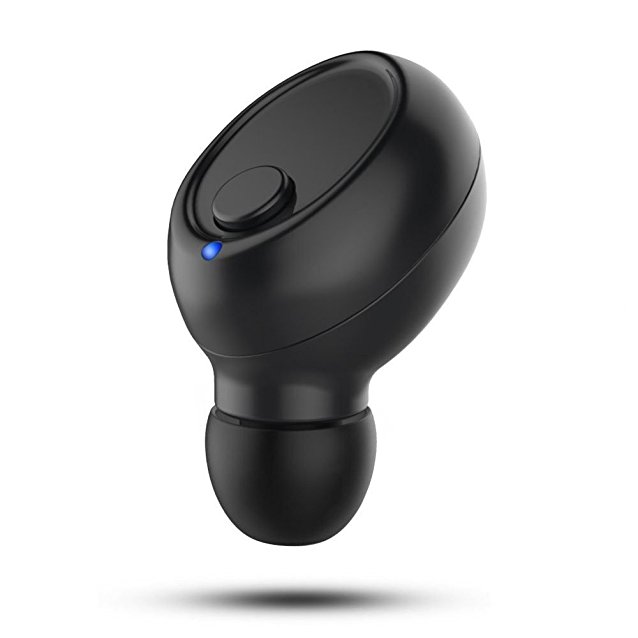 Mini Bluetooth Earbud, Smallest Wireless Headphone Car Bluetooth Headset Invisible In-Ear Earphone with Mic, 6 Hour Playtime Bluetooth Earpiece for iPhone and Android Smart Phones (One Pcs)