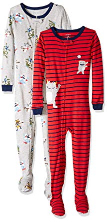 Carter's Boys' Toddler 2-Pack Cotton Footed Pajamas