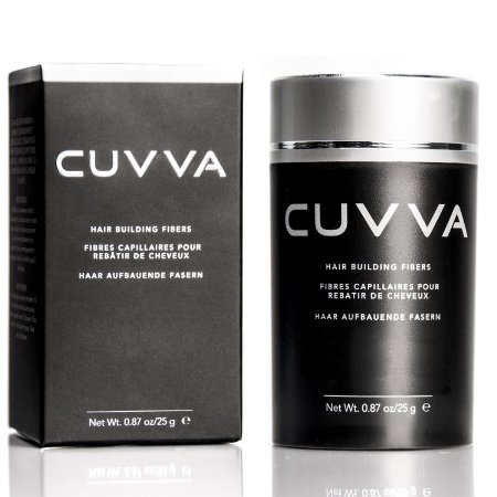 CUVVA Hair Fibers - Hair Loss Concealer Products for Thinning Hair - Keratin Hair Building Fibers for Women & Men - 0.87oz - Medium Brown