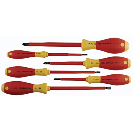 Wiha 32092 Slotted And Phillips Insulated Screwdriver Set, 1000 Volt, 6 Piece