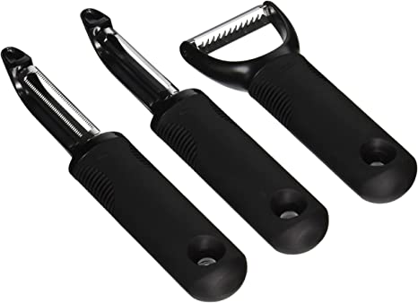 OXO 1140380 Good Grips 3 Piece Peeler Set, Black