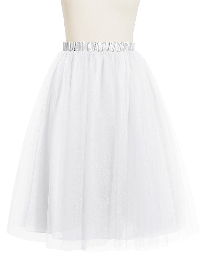 Bridesmay Women Short Tulle Formal Skirt Prom Party Evening Gown Bridal Skirt