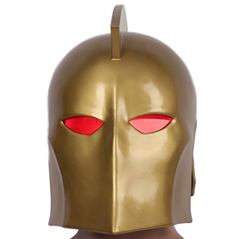 Dr Fate Helmet Deluxe Resin Full Head Golden Cosplay LEDs Mask Xcoser