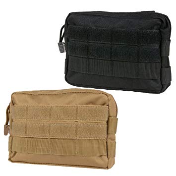 Infityle Tactical MOLLE Pouches - EDC Compact Water-Resistant Multi-Purpose Utility Pouch Gadget Gear Hanging Waist Bags