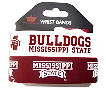 Mississippi State Bulldogs Rubber Wrist Band (Set of 2) NCAA