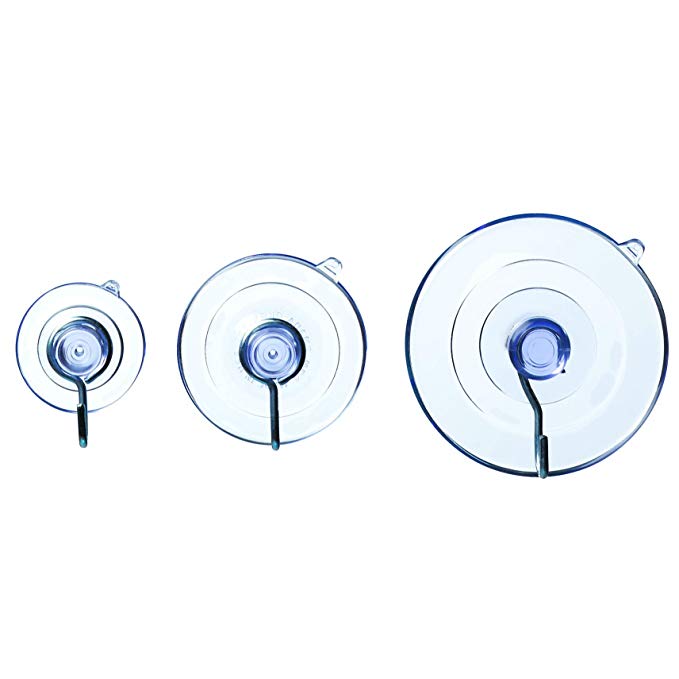 Adams 9761-99-1040 Christmas Suction Cups with Hooks (10 Pack), 3 Size