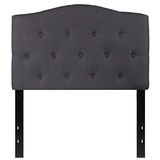 Flash Furniture Cambridge Tufted Upholstered Twin Size Headboard in Dark Gray Fabric