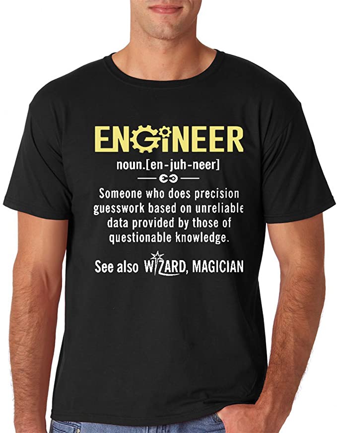 AW Fashions Engineer - Funny Engineer Meaning - Funny Definition Nerdy Science Geek Men's T-Shirt