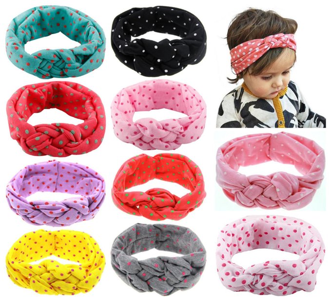 Toptim Baby Girl's Headbands Turban Knotted Headbands for Newborn,Toddler and Girls