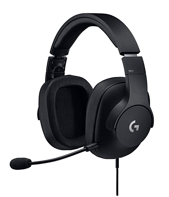 Logitech G PRO Gaming Headset Comfortable and Durable with PRO-G 50 mm Audio Drivers, Aluminum, Steel and Memory Foam (for PC, PS4, Switch, Xbox One, VR), Black