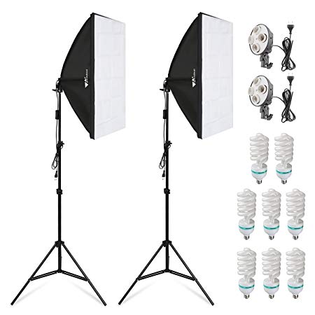 Amzdeal 8x135W Continuous Lighting Kit 20"x28"/50x70cm Softbox   78" Light Stand Professional Photography Studio Softbox for Film and Digital Photography