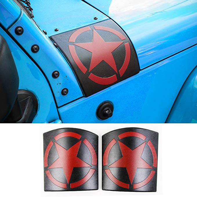Cowl Body Armor Cover Sport Exterior Accessories Parts for Jeep Wrangler Rubicon Sahara JK & Unlimited 2007-2017 Red