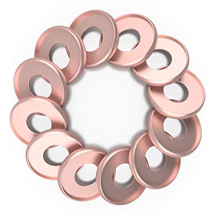 Discagenda Aluminum Disc-Binding Discs 33mm 1.3in 12 Piece Set Rose Gold