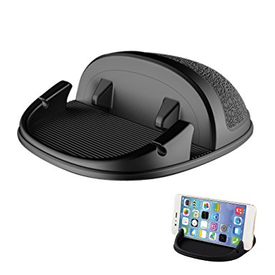 Car Mount Holder, EREACH New Silicone Pad Non-Slip Dash Mat Cell Phone Car Dashboard Holder Cradle Dock for iPhone X/8/8 plus/7/7plus/6s plus/6/5Se/5s/5/4s,Samsung Galaxy S8 S7 S6 S5, Google Nexus, LG, Huawei and Other Smartphones or GPS Devices (Black)