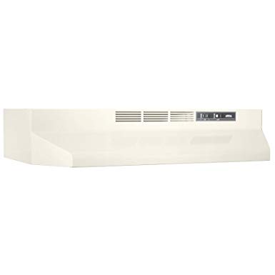 Broan-NuTone 413002 Ductless Range Hood Insert with Light, Exhaust Fan for Under Cabinet, Bisque, 30"