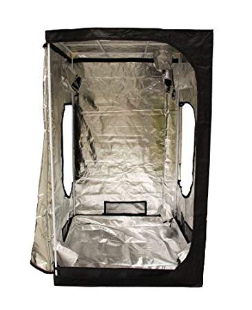 FoxHunter New Design Quality Portable Grow Tent Silver Mylar Green Room Hydroponic Bud Room Dark Room 120cm x 120cm x 200cm for Gardening Hydroponics