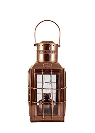 Vermont Lanterns Brass Chiefs Oil Lamp - Nautical Lantern (15", Antique Brass)