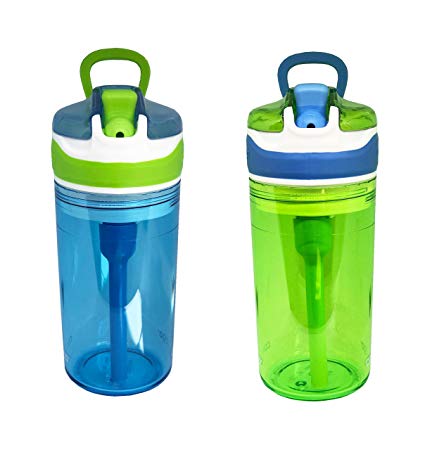 Contigo Kids 2 and 1 Snack Hero Kids Tumbler and Snack Cup- 13 oz - 2 pack - (Blue-Green)