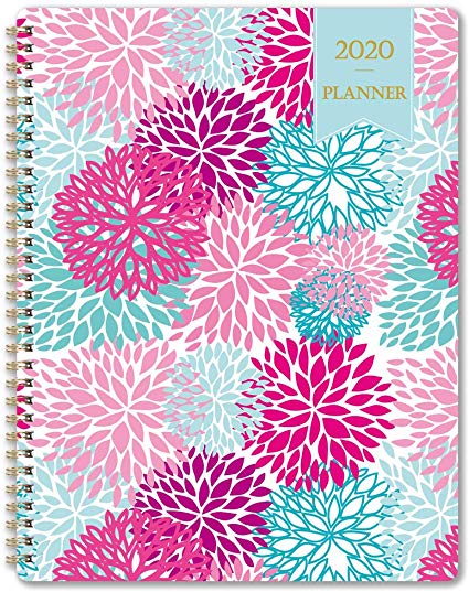 2020 Planner - 2020 Weekly & Monthly Planner with Flexible Cover, Jan. 2020 - Dec. 2020, 8.5" x 11", Strong Twin - Wire Binding, 12 Monthly Tabs, Round Corner, Improving Your Time Management Skill
