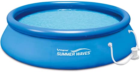 Summer Waves 12' Ft. Quick Set Inflatable Above Ground Pool with Filter Pump