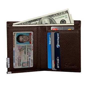 Dante Men's Genuine Leather Slim Wallet Bifold | Credit Card Holder | Travel Wallet | Minimalist Mini Wallet for Men with Gift Box