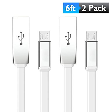 Micro USB Cable Android,Kabel Leader Premium High Speed Sync Quick Charging USB 2.0 and Charging Cables for Samsung ,HTC,Motorola,Android,and More( Stylish White)