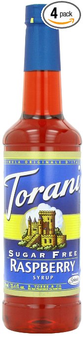 Torani Sugar Free Syrup, Raspberry, 25.4 Ounce (Pack of 4)