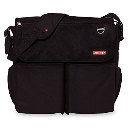 Skip Hop Dash Signature Messenger Diaper Bag, Black