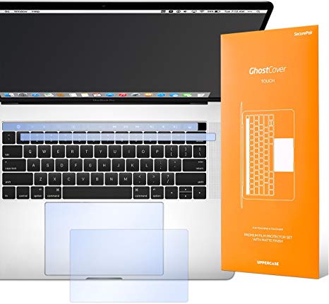 UPPERCASE GhostCover Touch Premium Touch Bar and Trackpad Protector with Matte Finish for 2019 MacBook Pro 16" (2019 MacBook Pro 16, A2141) 2pk