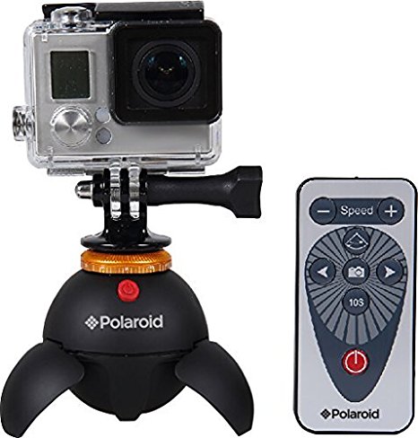 Polaroid Rechargeable Panorama EyeBall Head w/Attachments for GoPro Action Cameras, Bluetooth Digital Devices & All Tripod Mounted Cameras & Camcorders