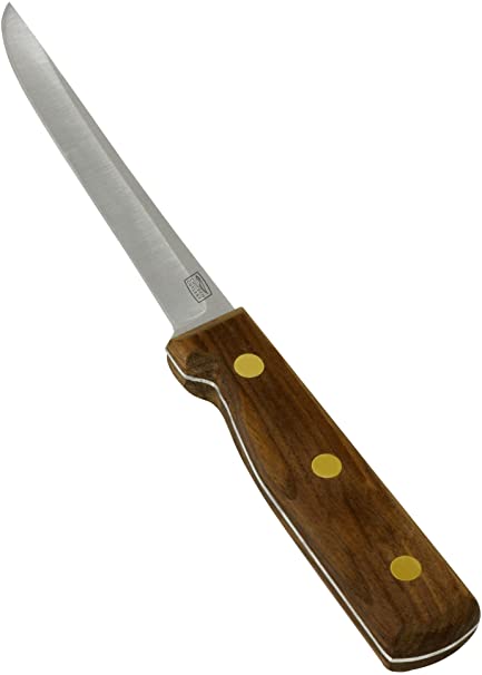 Chicago Cutlery Walnut 5 Inch Boning Knife with Ultra-Sharp Stainless Steel Blades that Resist Rust, Stains, and Pitting | Utility Knife for Meal-Prep and General Cooking