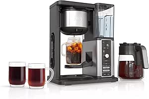 Ninja Hot & Iced XL Coffee Maker with Rapid Cold Brew, 4 Brew Styles, 8 Sizes Small Cup to Travel Mug, Single-Serve Coffee Brewer, 12-Cup Carafe, Permanent Filter, Removable Reservoir, Black, CM371 (Renewed)