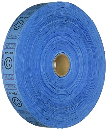 2000 Blue Smile Single Roll Consecutively Numbered Raffle Tickets