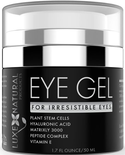 BEST Eye Gel - For Irresistible Eyes - Powerful Anti-Aging Formula Infused With All Natural Ingredients To Reduce Wrinkles Under Eye Bags Puffiness and Dark Circles - 17 fl ounces50 ml