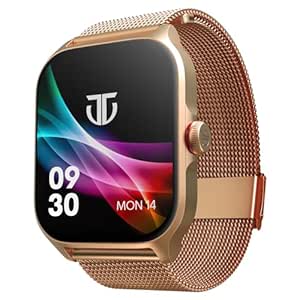 Titan Zeal Premium Fashion Smartwatch|1.85" AMOLED Display with AOD|390 * 450 Pixel Resolution|Functional Crown|SingleSync BT Calling|Advanced Chipset|100  Sports Modes & Watchfaces IP68 (Mesh Strap)