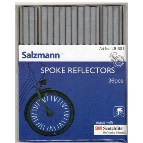 Salzmann High Vis 3M Scotchlite Spoke Reflector Bicycle Clips - 36 Pack