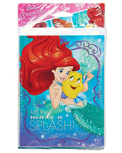 American Greetings The Little Mermaid Invite and Thank-You Combo Pack (8 Count)