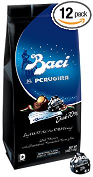 Perugina Baci Dark Chocolate 70%, 5 Ounce (Pack of 12)