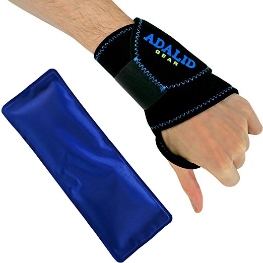 Wrist Support Brace with Gel Ice Pack for Hot and Cold Therapy | Adjustable Wrap, Multi-Purpose, Microwaveable and Reusable