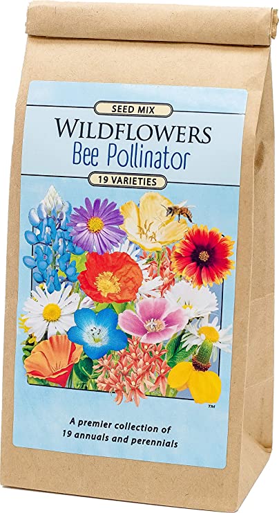 Bee & Butterfly Wildflower Seed Mix - A Fragrant Collection of 19 Annuals and Perennials - Easy to Grow