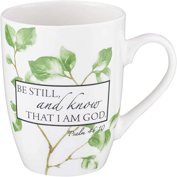 Be Still and Know Psalm 46:10 Ceramic Christian Coffee Mug for Women and Men - Inspirational Coffee Cup and Christian Gifts, 12oz