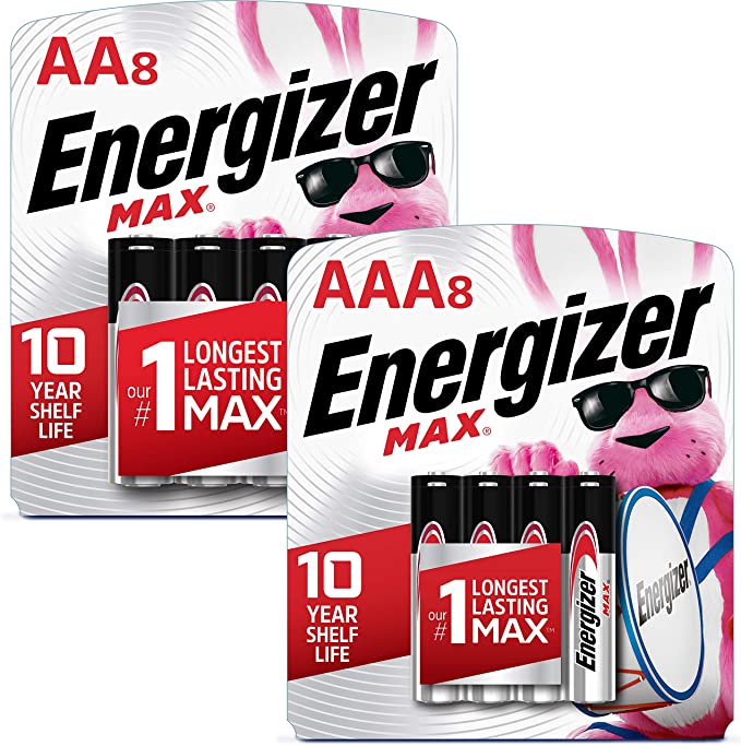 Energizer MAX AA Batteries & AAA Batteries Combo Pack, 8 AA and 8 AAA (16 Count)