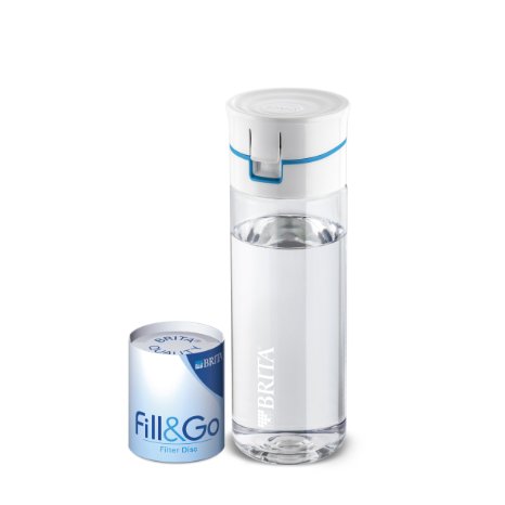 BRITA FillampGo Water Filter Bottle including 4 Filter Discs - Blue