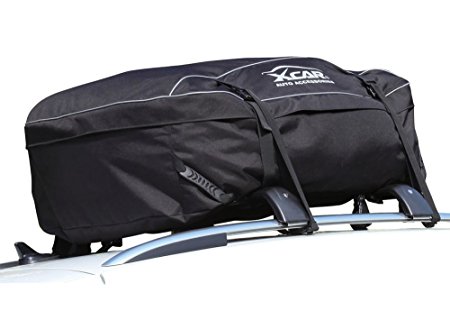 XCAR Waterproof Soft Roof Top Cargo Bag With Storage Sack and Rain Cover (11 cubic feet)