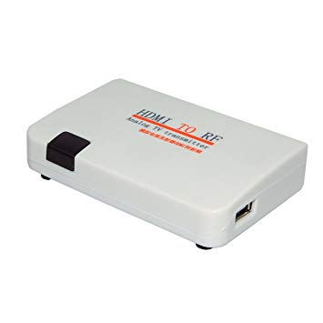 E-SDS HDMI to RF Coaxial Converter Box with Remote Control,HDMI to Coaxial Analog Signal Support Zoom Function