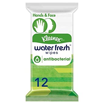 Kleenex 12 Water Fresh Antibacterial Wet Wipes