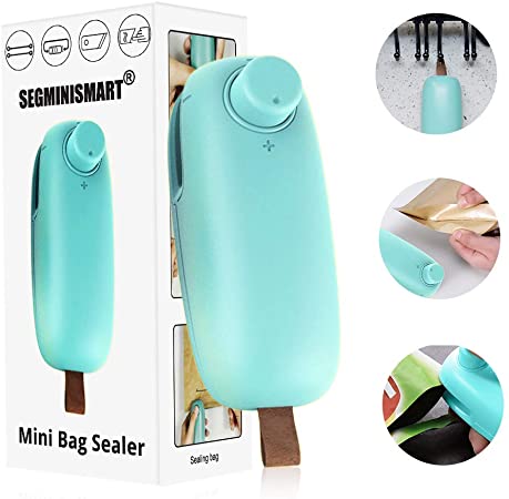 Mini Bag Sealer, Bag Sealer, Bag Heat Sealer, Handheld Heat Sealer, Portable Mini Sealing Machine, 2 in 1 Heat Sealer and Cutter Portable Bag Resealer Sealer (Battery Not Included)