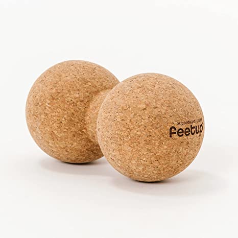 The FeetUp Peanut - Relieves Back Pain & Tension, Improves Circulation, Fast Muscle Recovery - 100% Natural Cork | Vegan, Organic Texture | Extremely Durable 7.9'' X 3.9'' (20 X 10 cm)